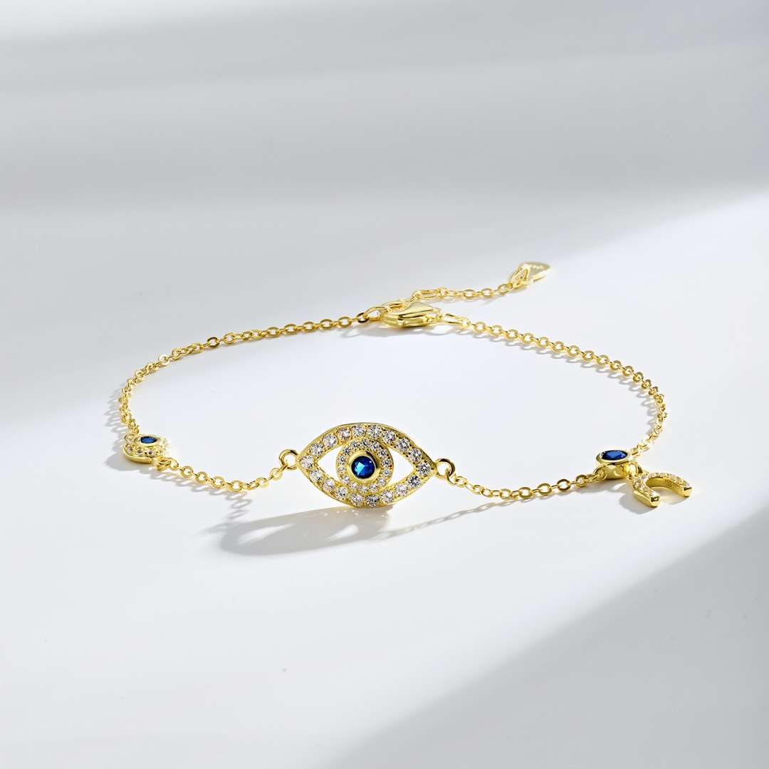 Pomuse Dainty Eye Shape Necklace