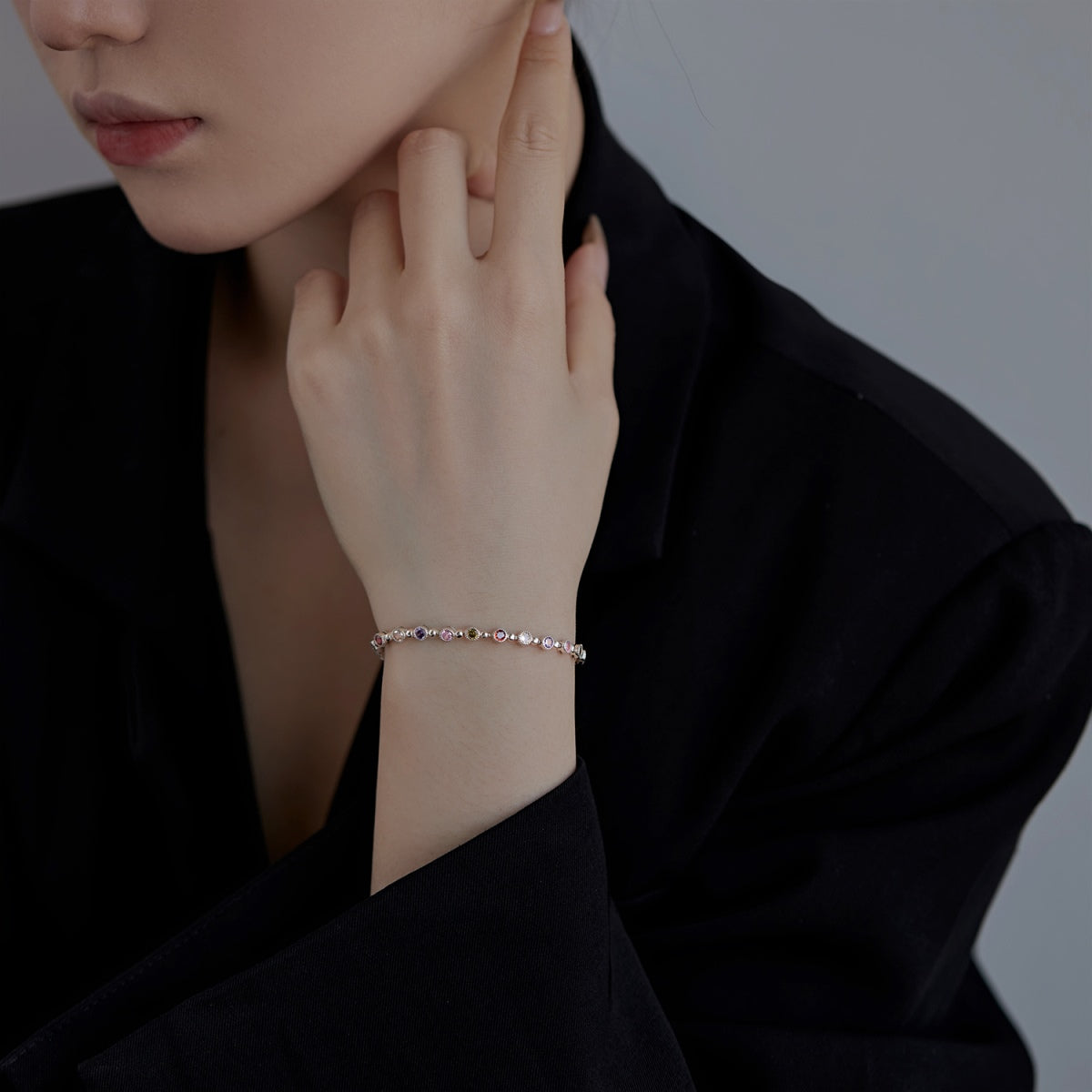 Pomuse Sparkling Exquisite Round Cut Party Bracelet