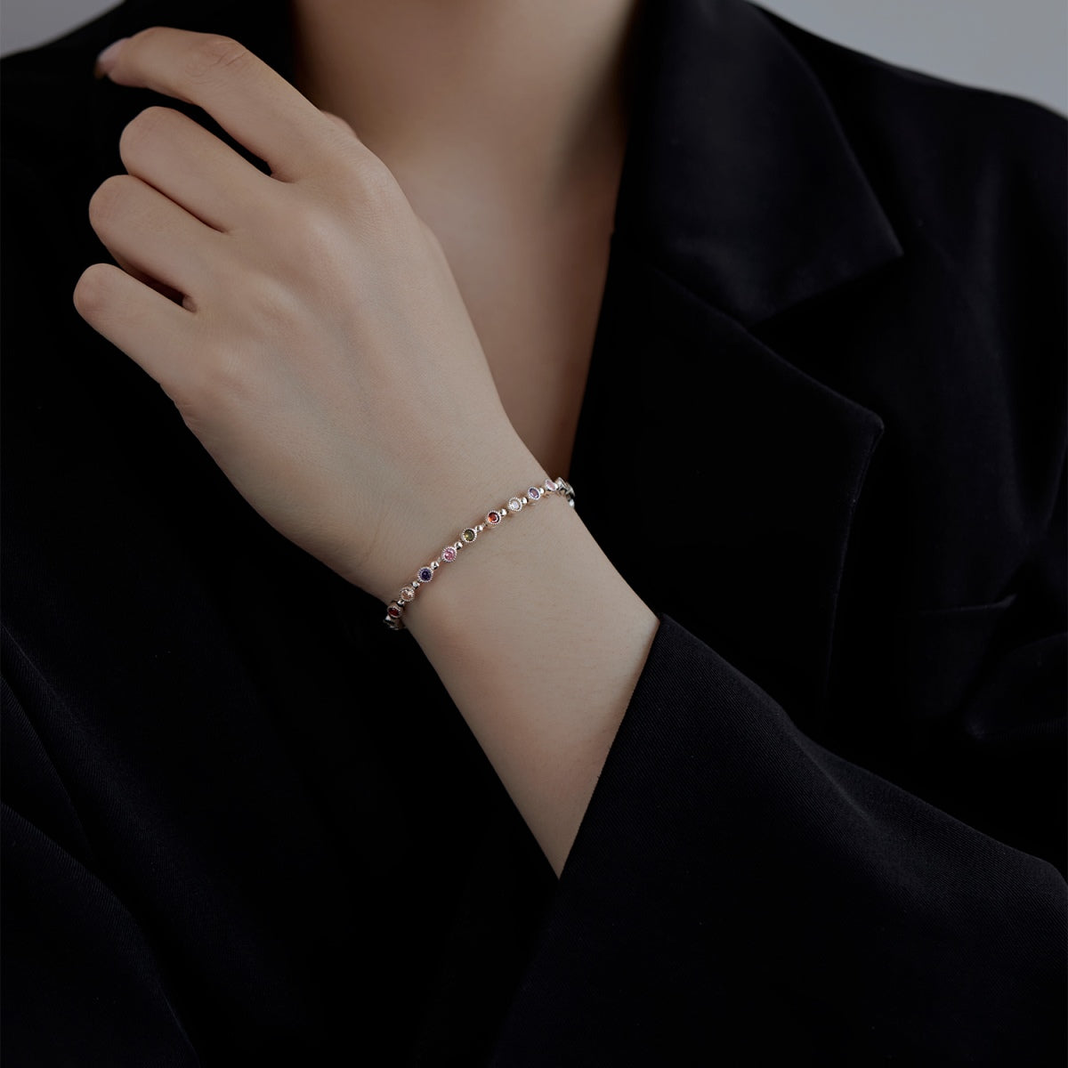 Pomuse Sparkling Exquisite Round Cut Party Bracelet