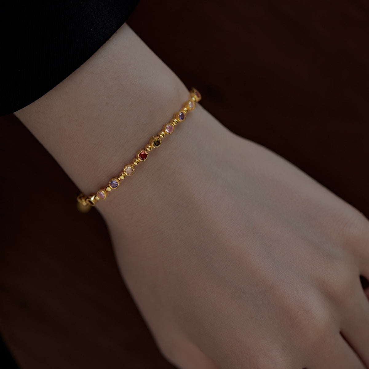 Pomuse Sparkling Exquisite Round Cut Party Bracelet