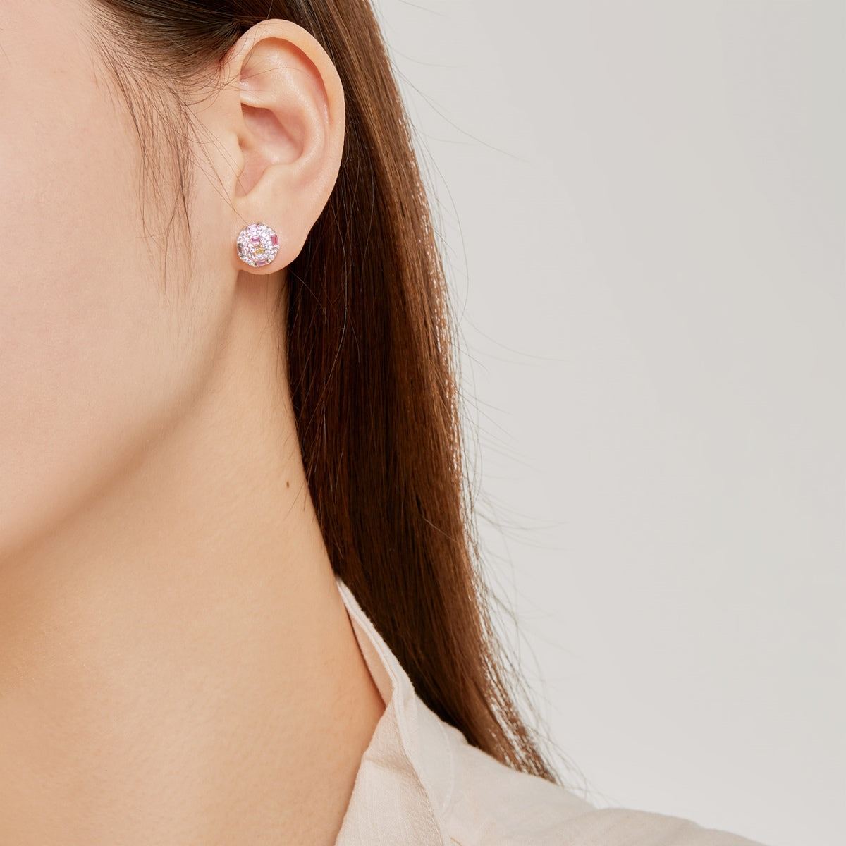 Pomuse Ornate Colorful Octagon Shape Daily Earrings