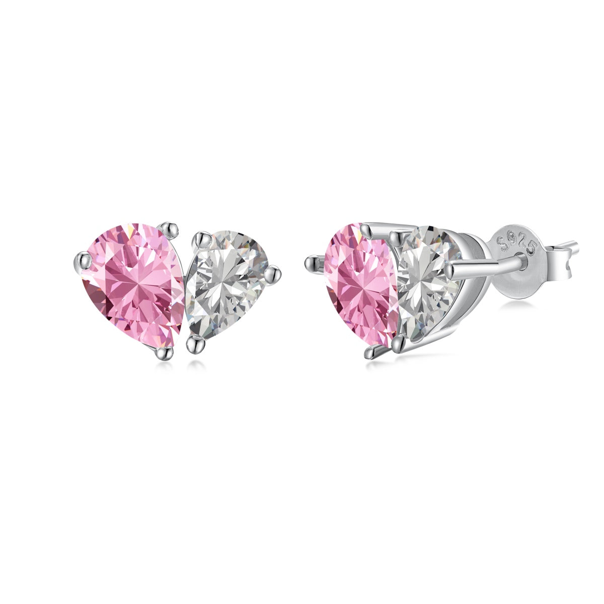 Pomuse Dazzling Elegant Heart Cut Lover Earrings