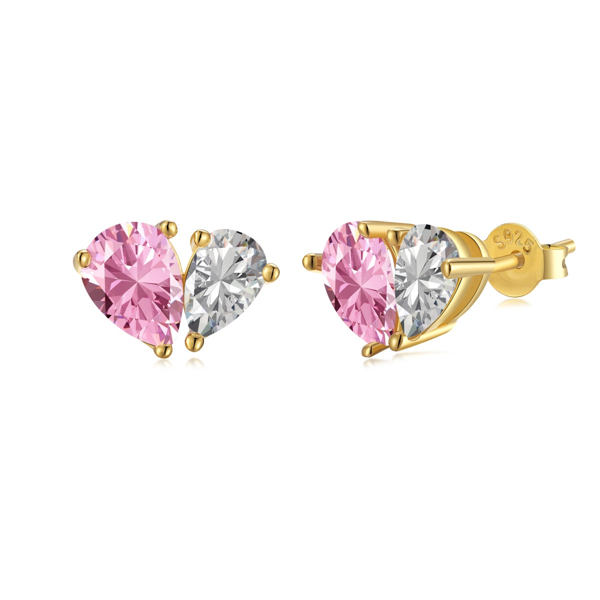 Pomuse Dazzling Elegant Heart Cut Lover Earrings