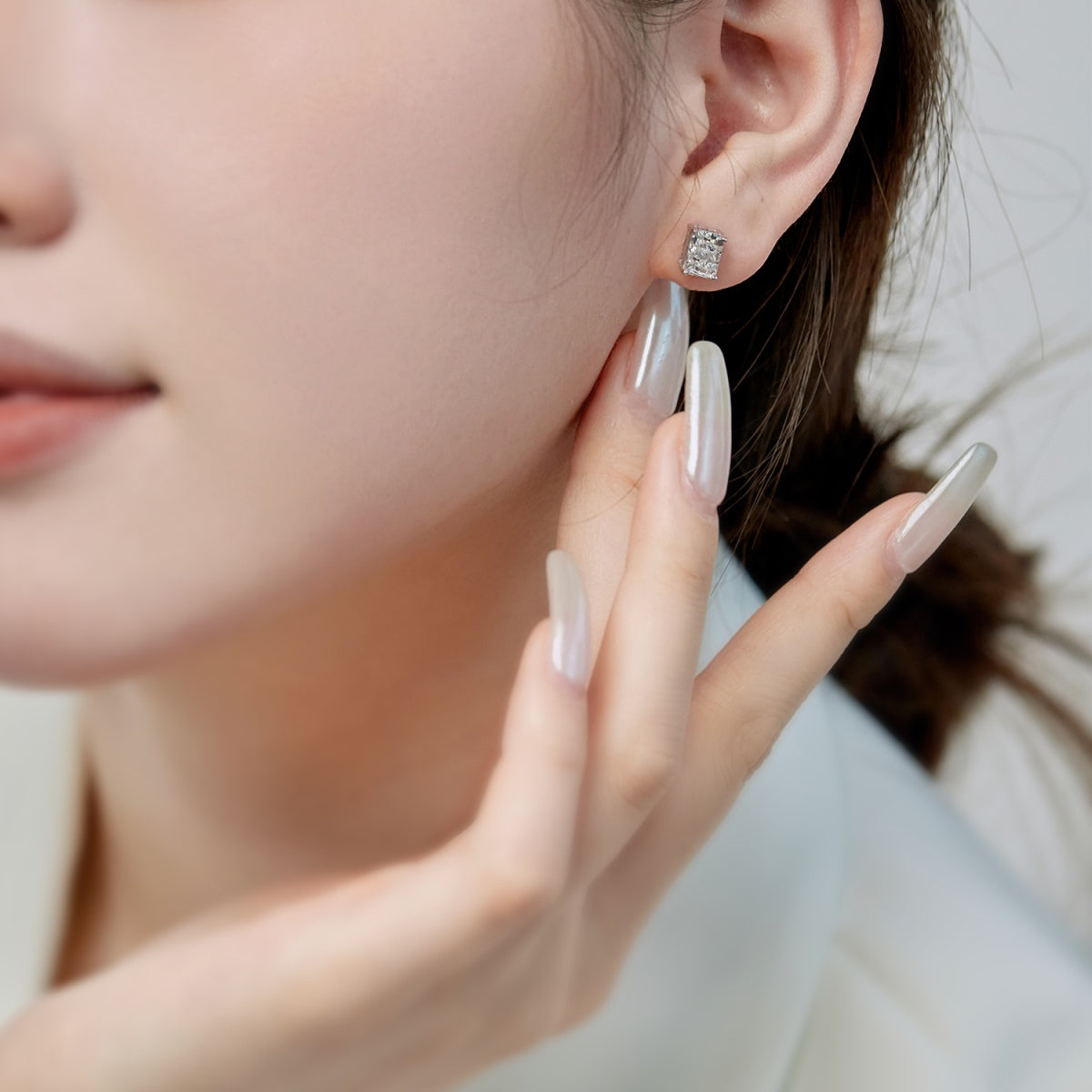 Pomuse Radiant Luxurious Princess Cut Daily Earrings