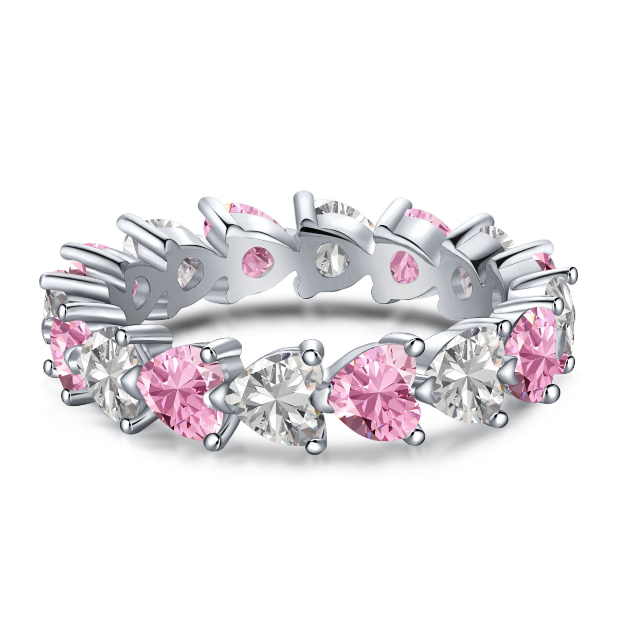 Pomuse 0.25 Carat Radiant Romance Heart Cut Lover Ring