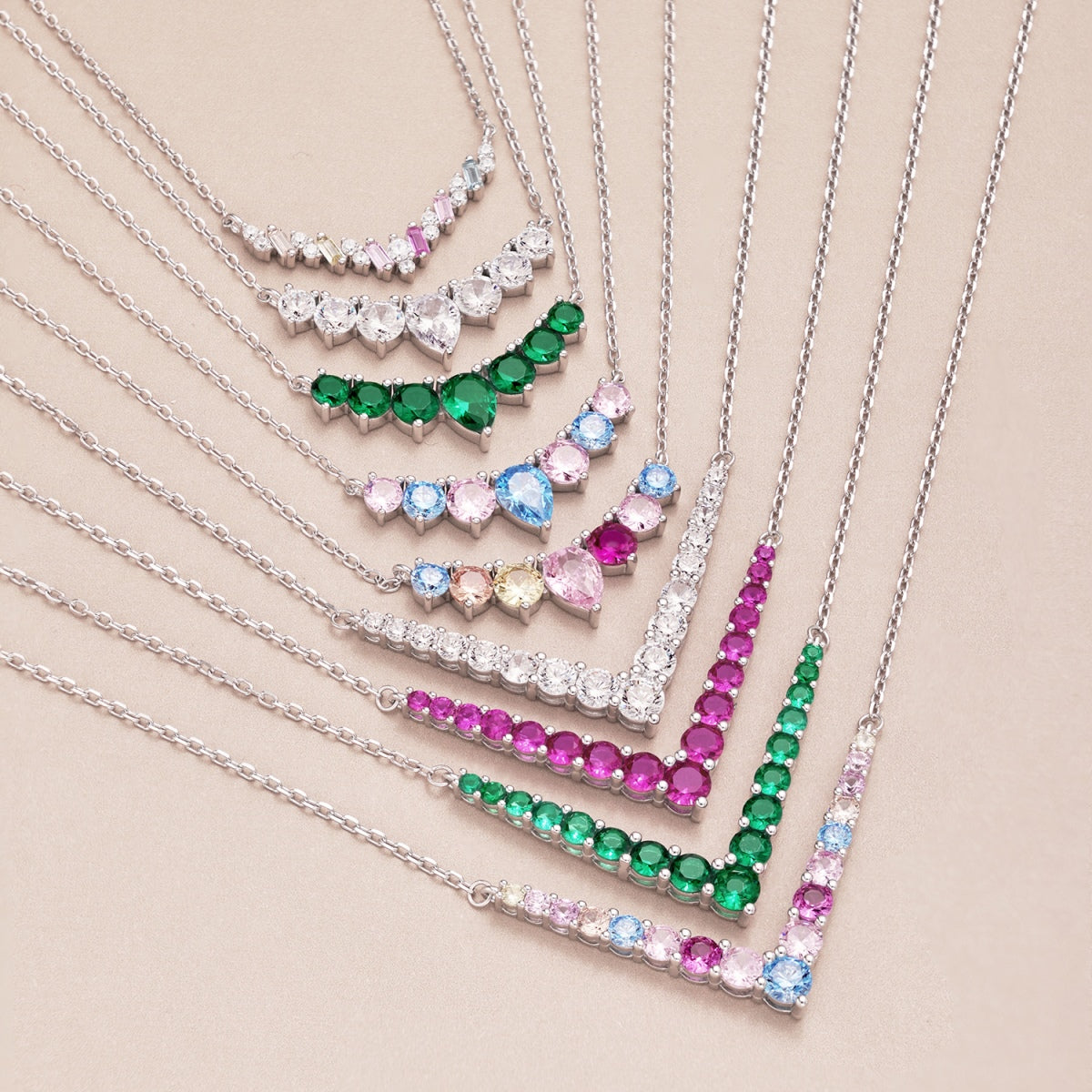 Pomuse Dazzling Rainbow Necklace
