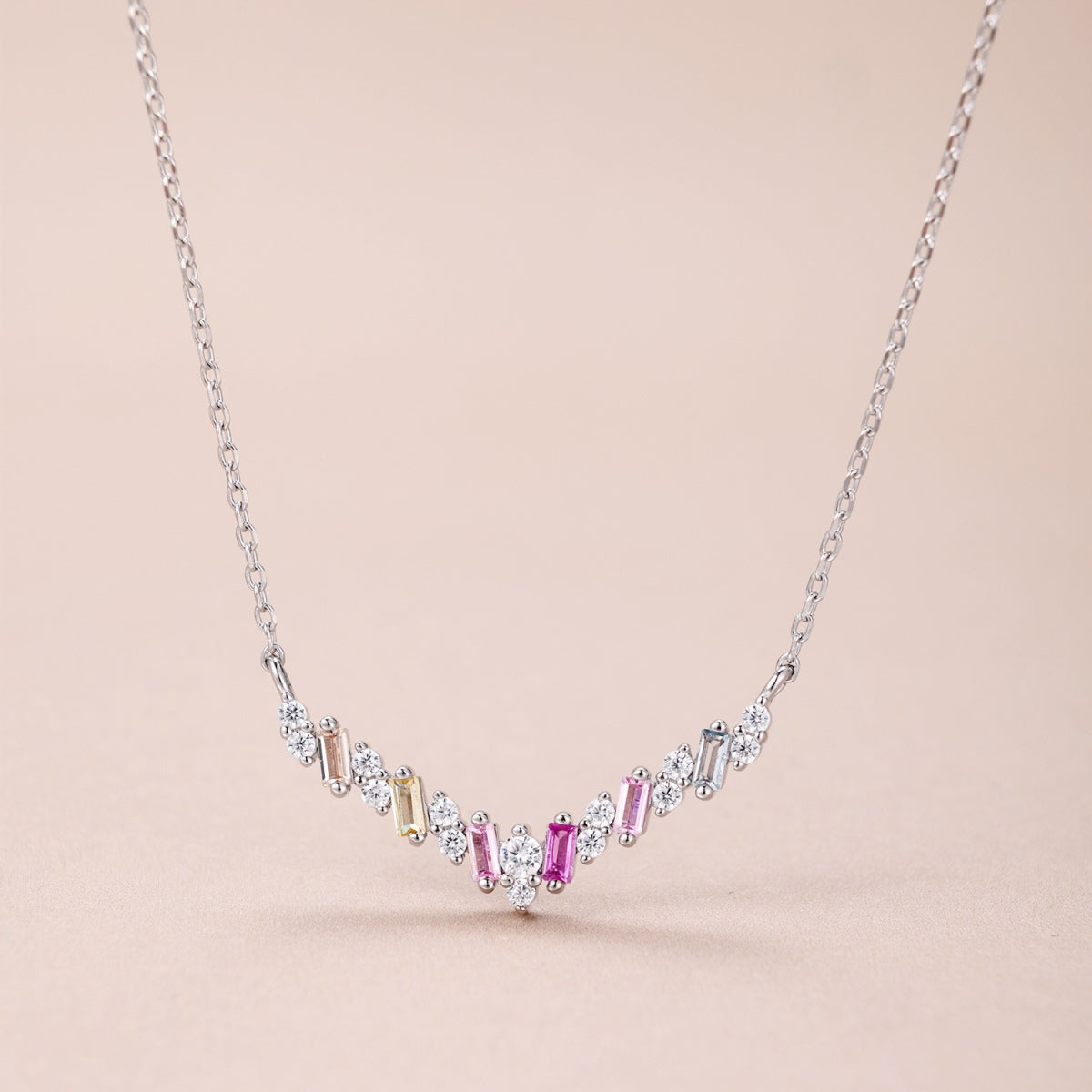 Pomuse Dazzling Rainbow Necklace