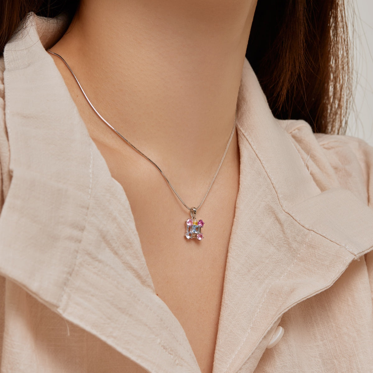 Pomuse Gorgeous Multi Colorful Necklace