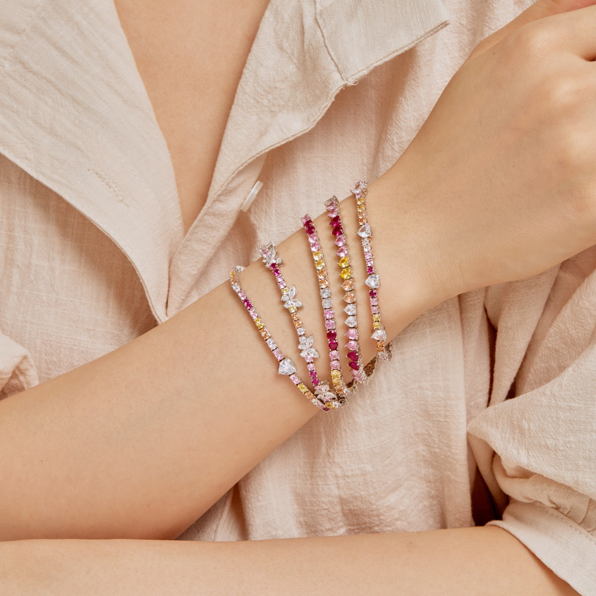 Pomuse Zartes romantisches Armband in Herzform für Liebhaber