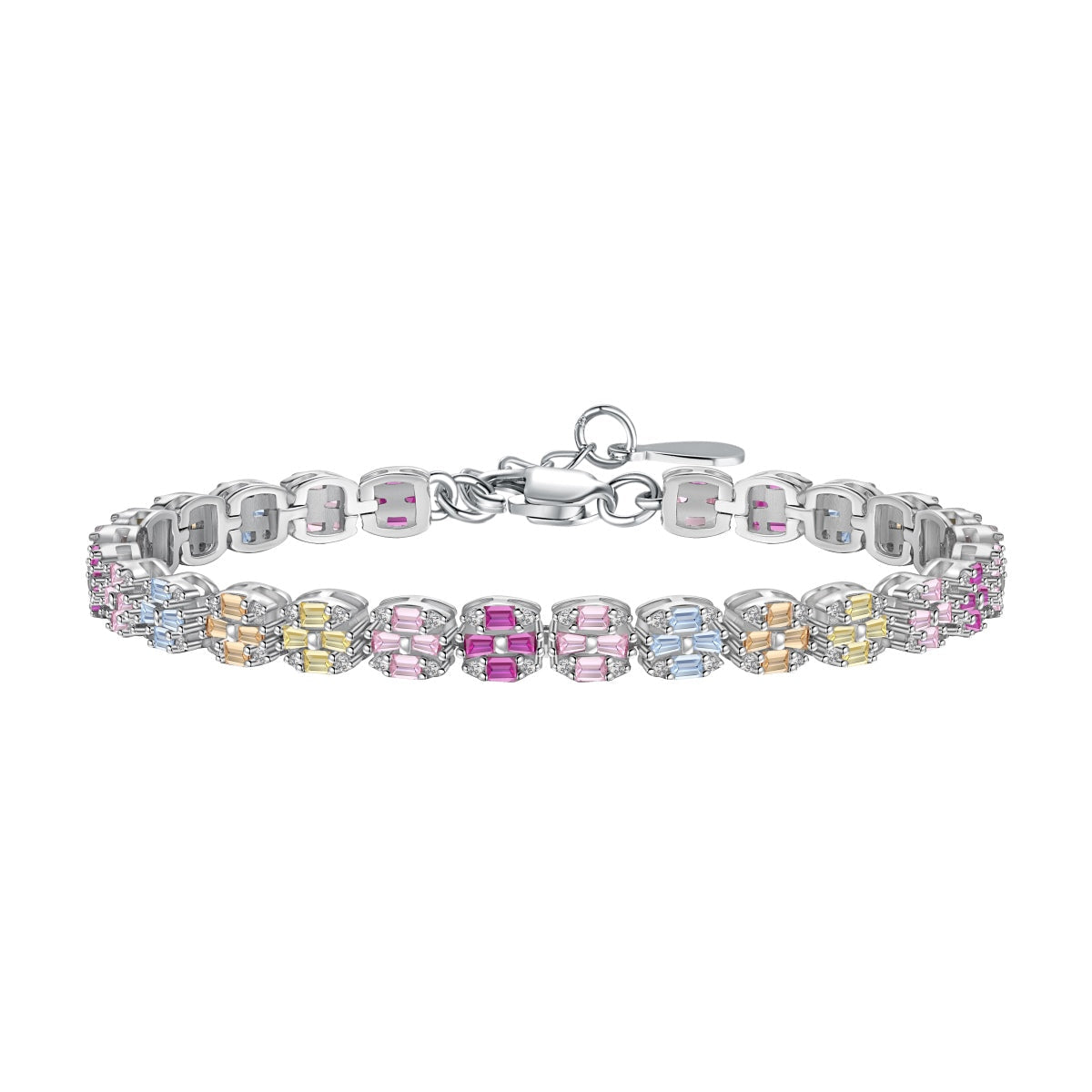 Pomuse Delicate Colorful Emerald Cut Daily Bracelet