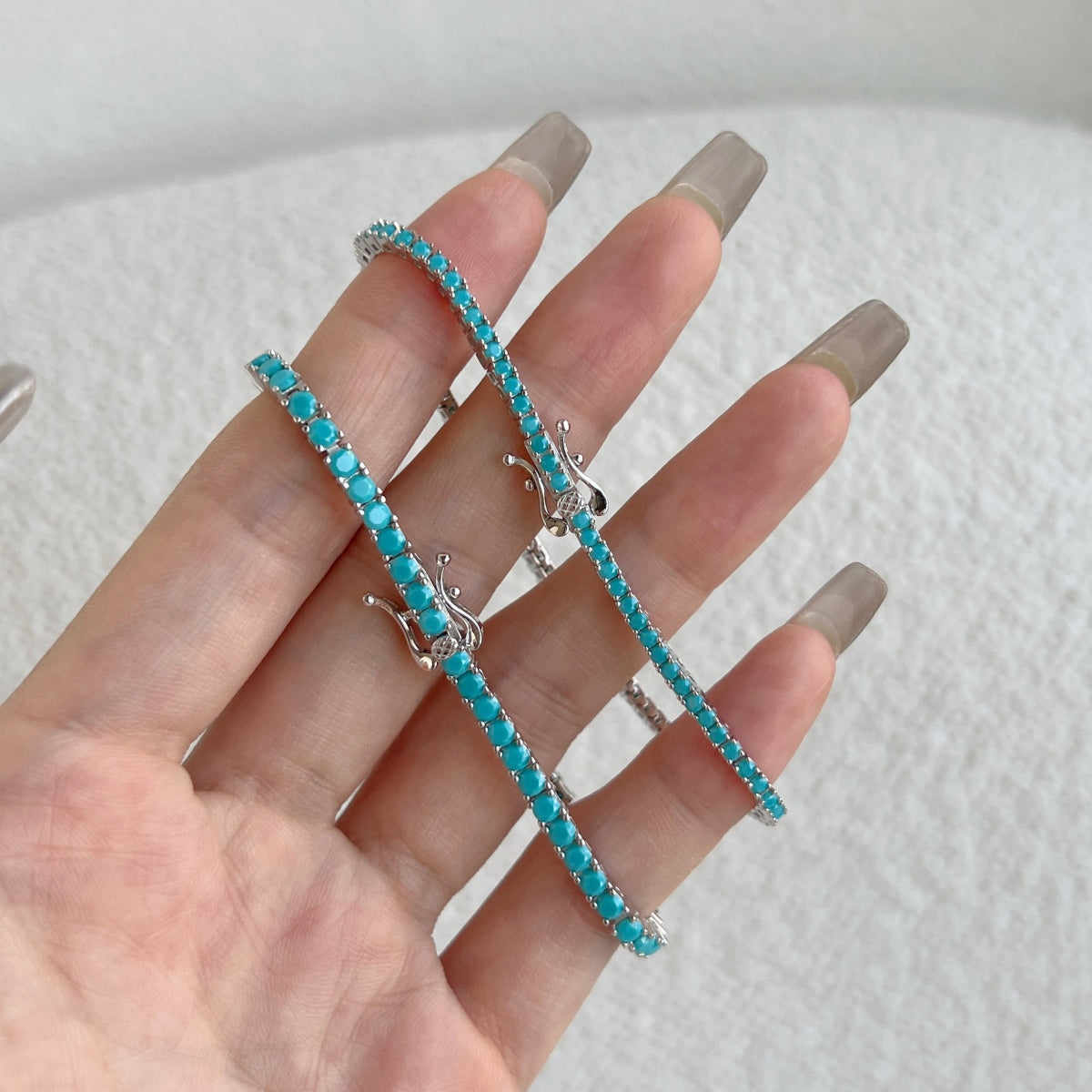 Pomuse Dazzling Exquisite Round Cut Daily Bracelet