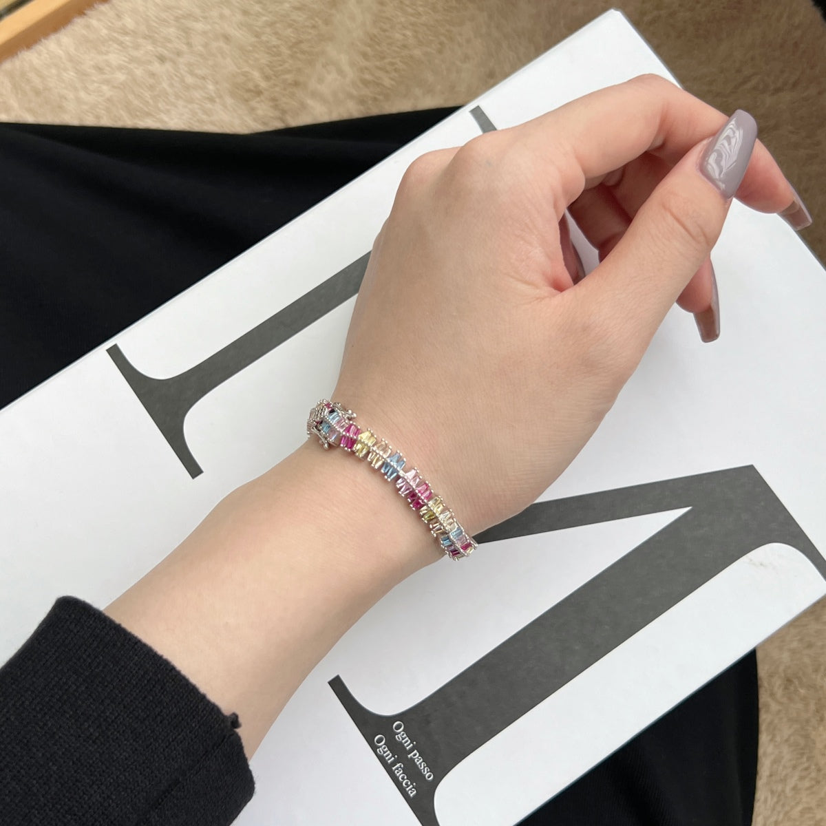 Pomuse Sparkling Exquisite Multi Cut Party Bracelet