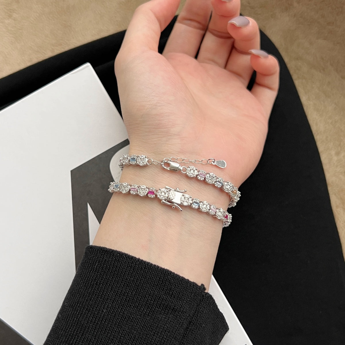 Pomuse Dazzling Radiant Multi Cut Daily Bracelet