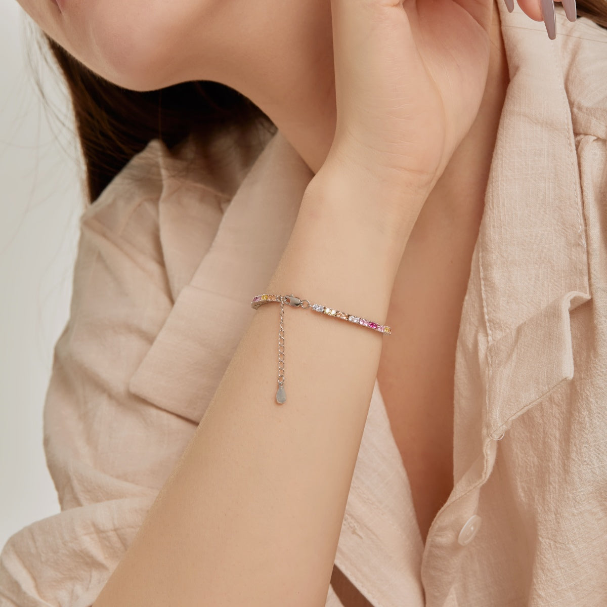 Pomuse Zartes romantisches Armband in Herzform für Liebhaber