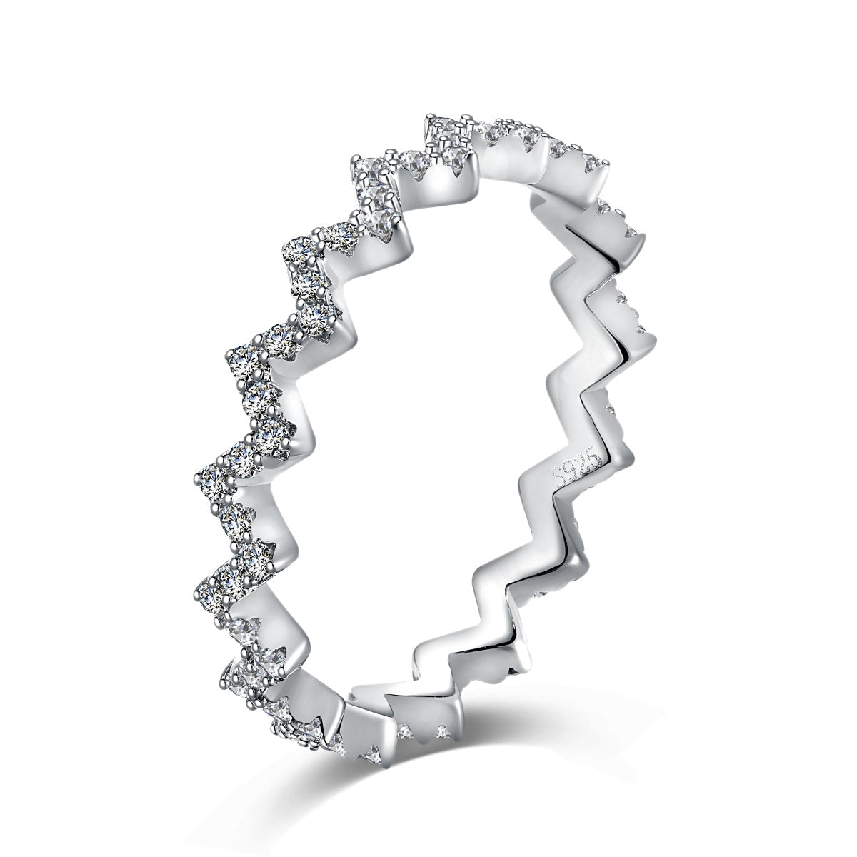 Pomuse Delicate Enchanting Wave Shape Daily Ring