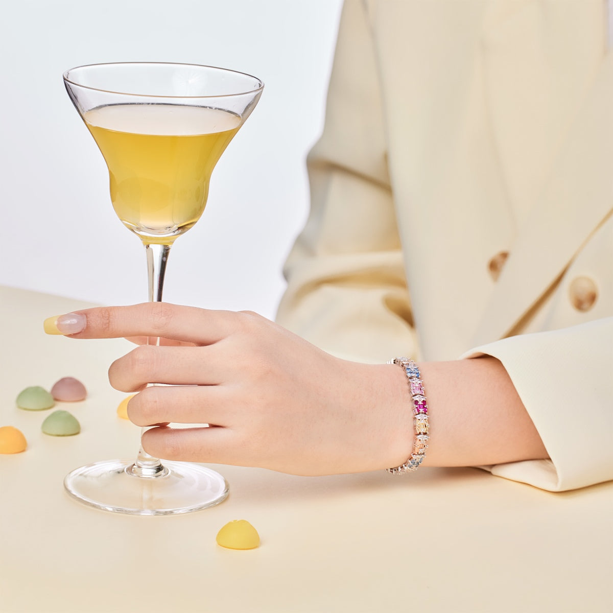 Pomuse Delicate Colorful Multi Cut Party Bracelet