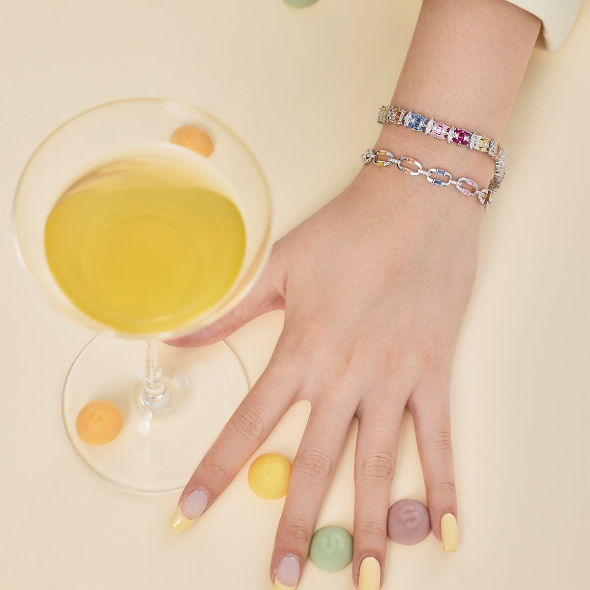 Pomuse Delicate Colorful Multi Cut Party Bracelet