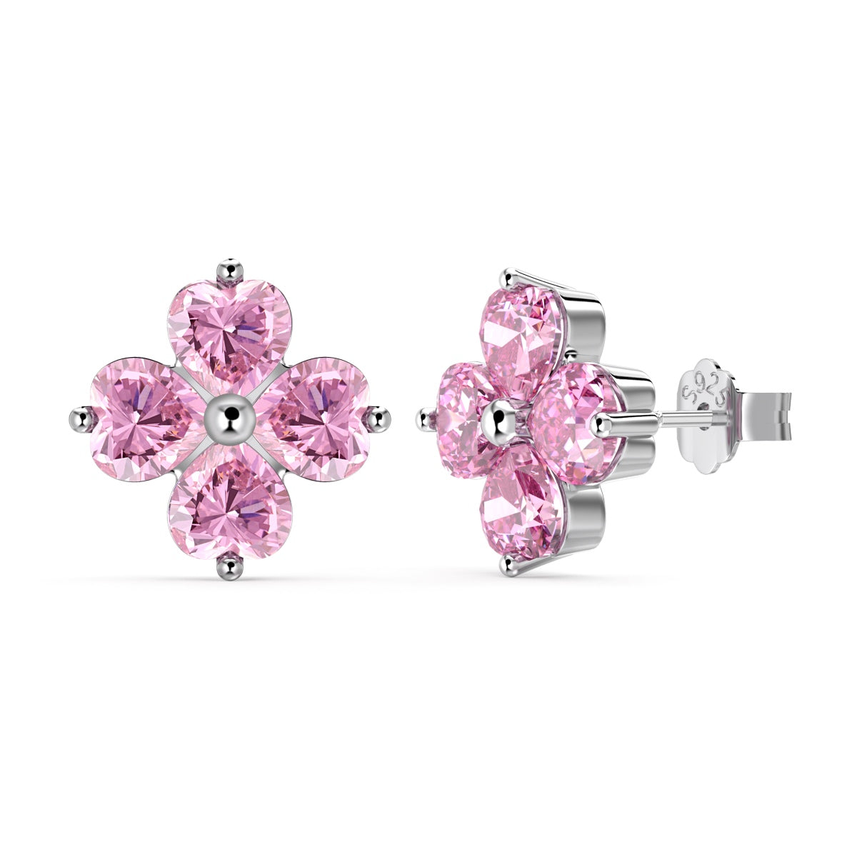 Pomuse Four-Leaf Clover Ball Earrings