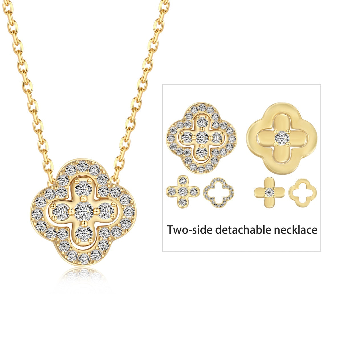 Pomuse Four-Leaf Clover Various DIY Wearable Necklaces