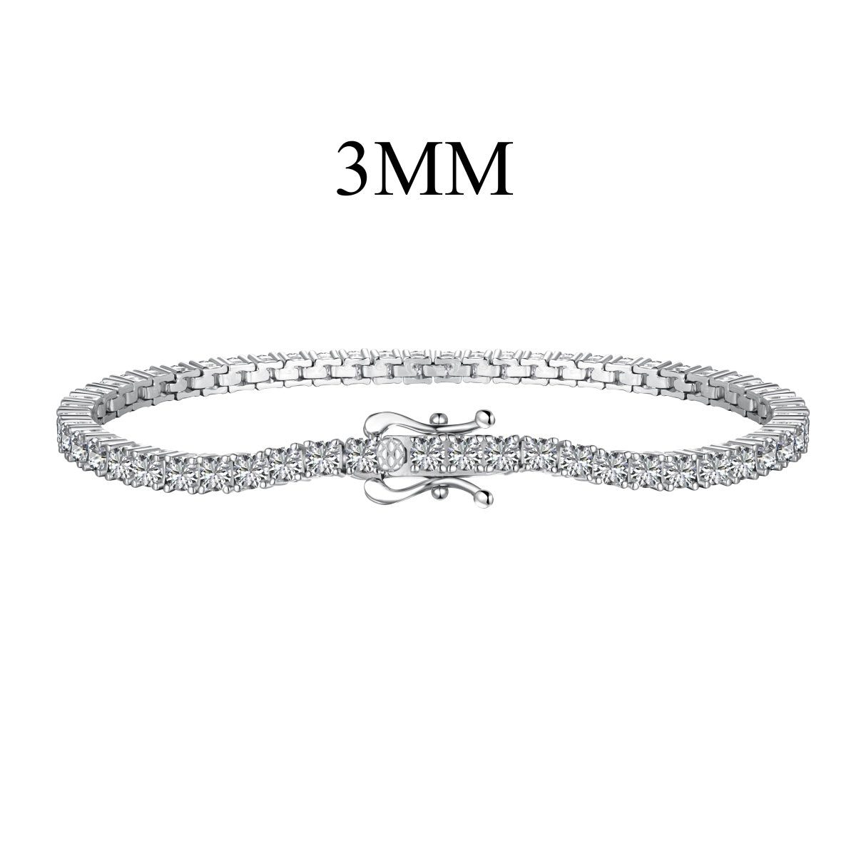 Pomuse Dainty Charming Round Cut Tennis Bracelet