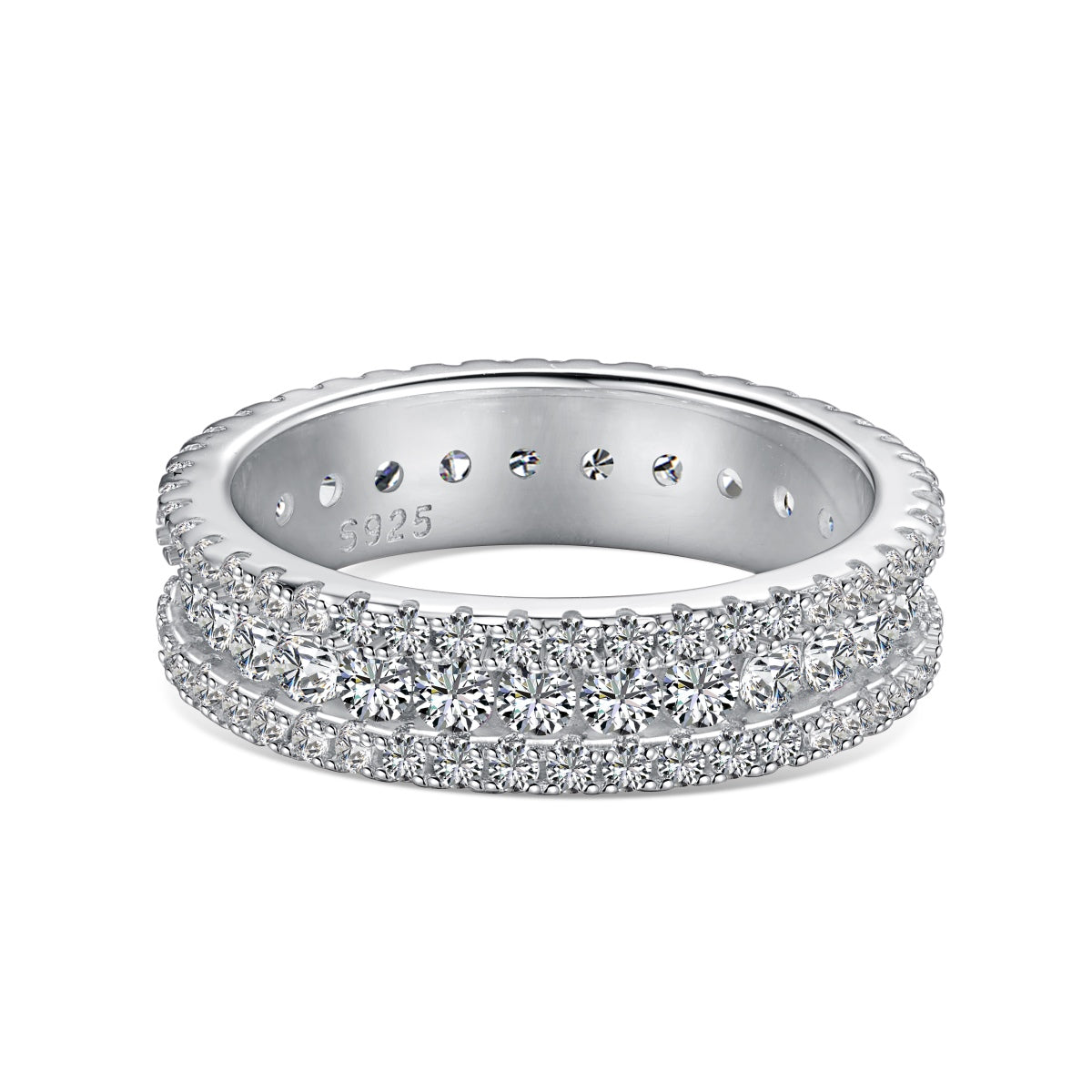 Pomuse Delicate Colorful Round Cut Daily Ring