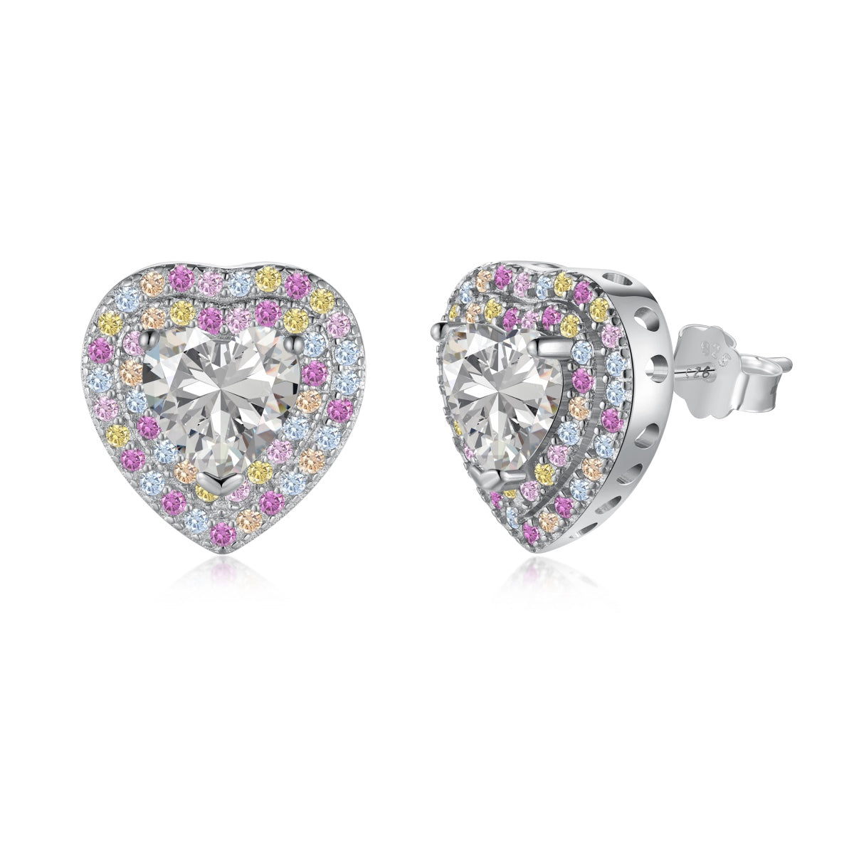 Pomuse Dazzling Heart Shape Lover Earrings