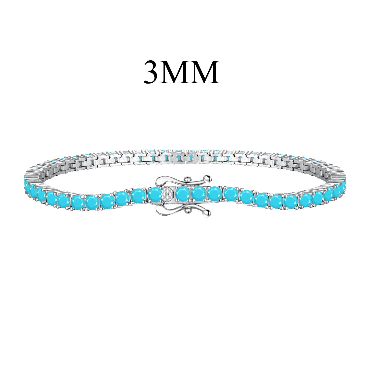 Pomuse Dainty Charming Round Cut Tennis Bracelet