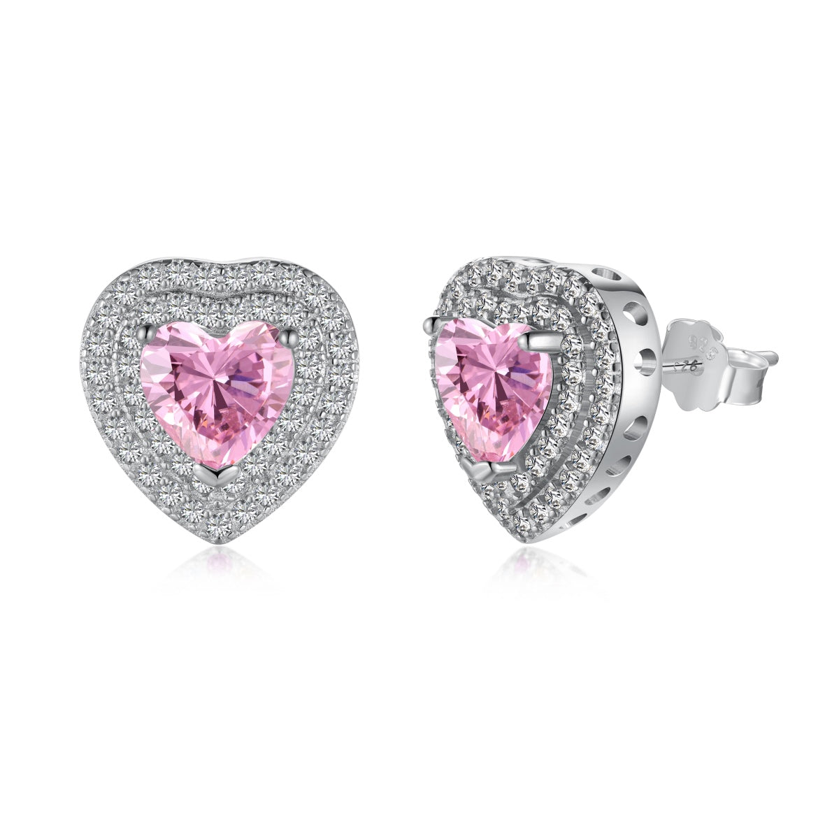 Pomuse Dazzling Heart Shape Lover Earrings
