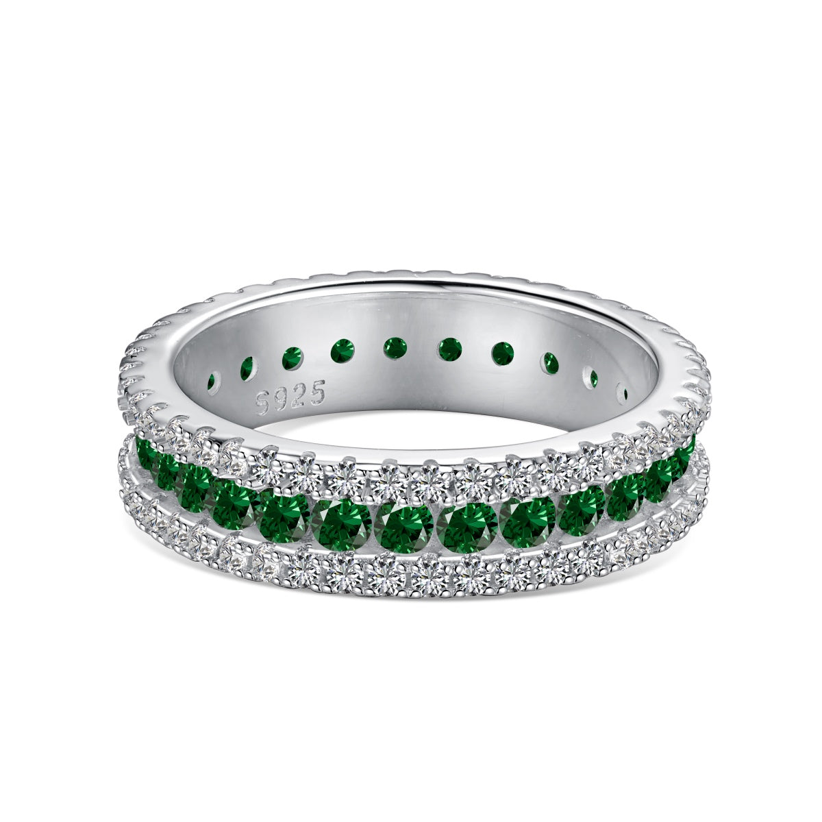 Pomuse Delicate Colorful Round Cut Daily Ring