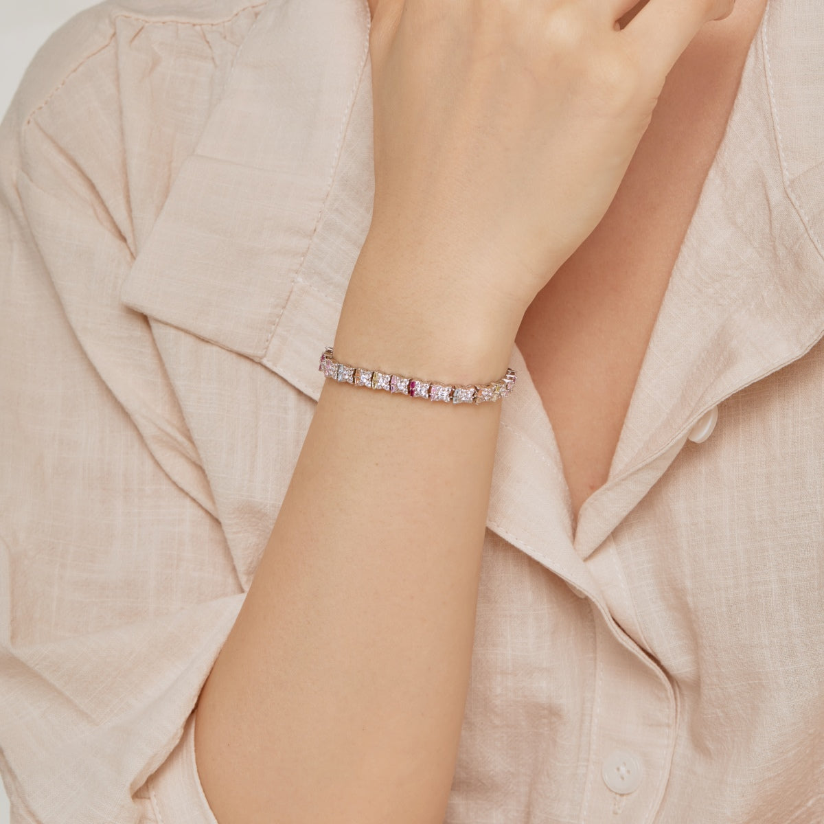Pomuse Unique Colorful Flower Shape Daily Bracelet
