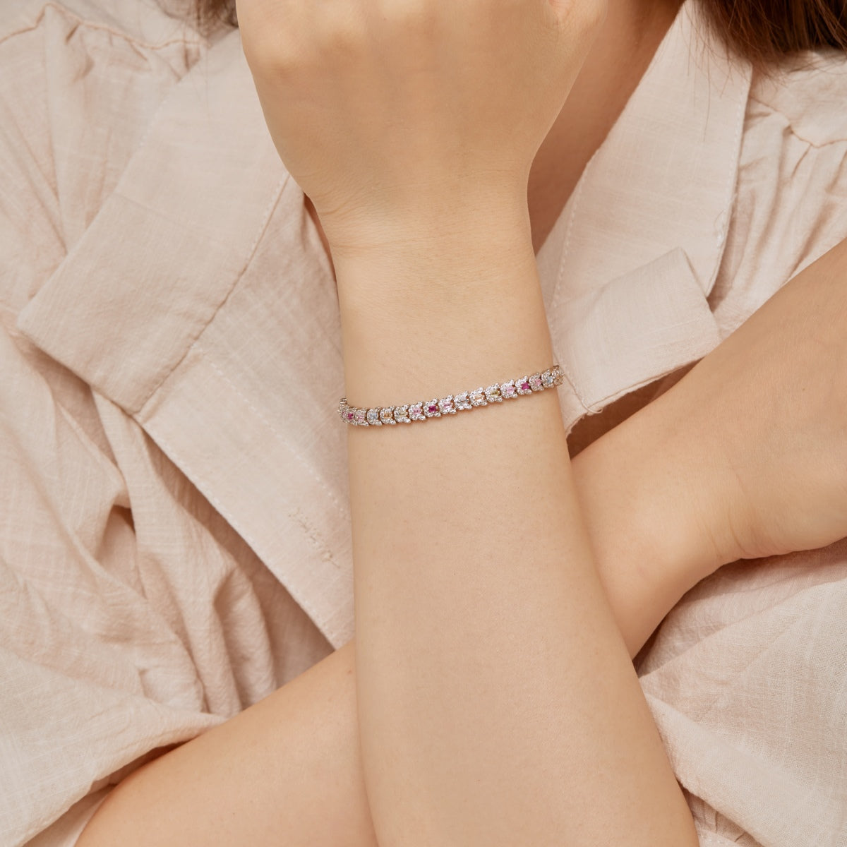 Pomuse Delicate Colorful Multi Cut Daily Bracelet