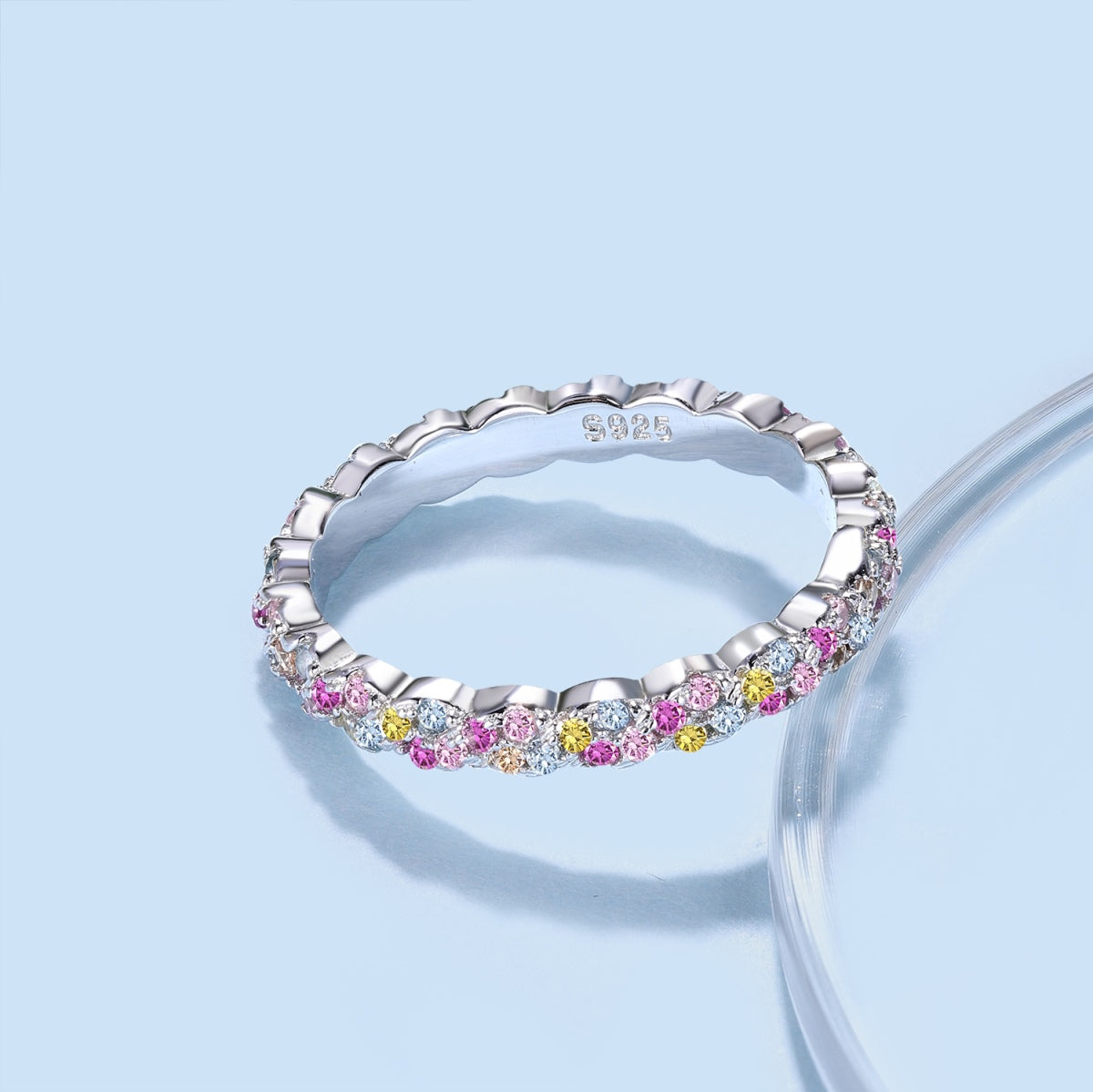 Pomuse Dainty Ebullient Round Cut Daily Ring