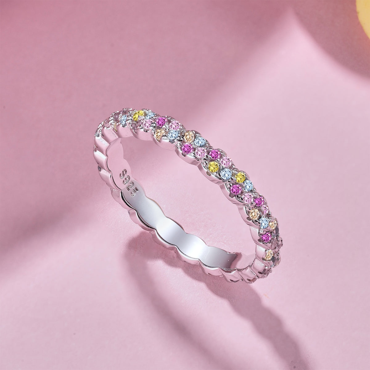 Pomuse Dainty Ebullient Round Cut Daily Ring