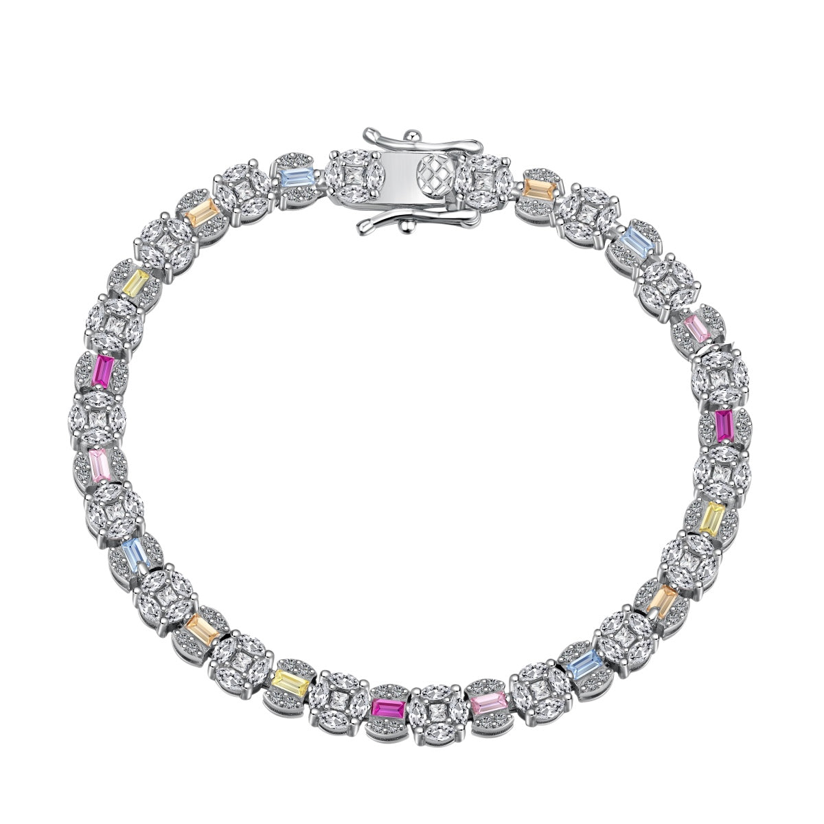 Pomuse Dazzling Radiant Multi Cut Daily Bracelet