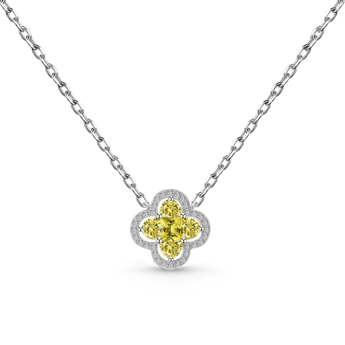 Pomuse Spliced Lucky Four-Leaf Clover Versatile Necklace