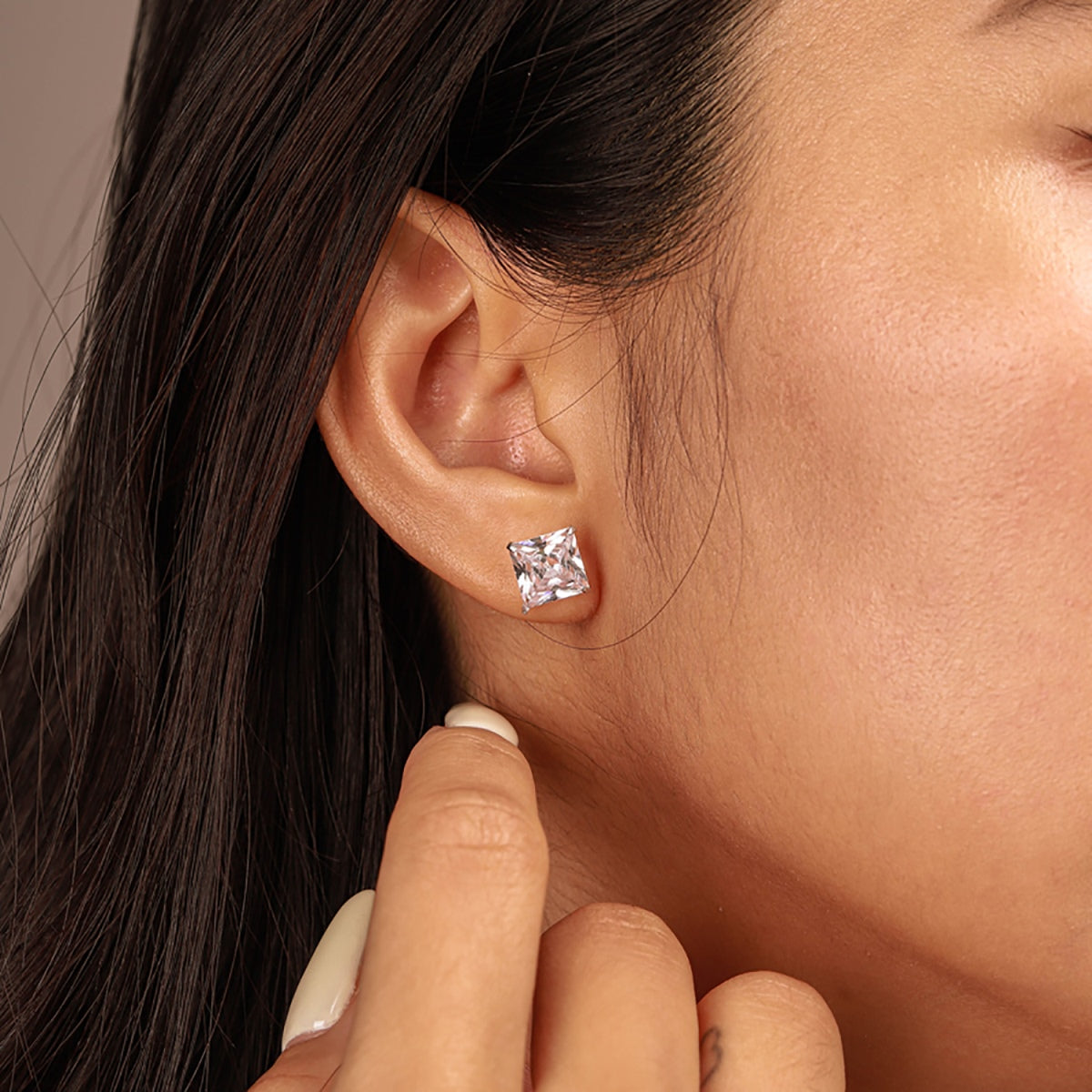 Pomuse Ornate Square Shape Earrings