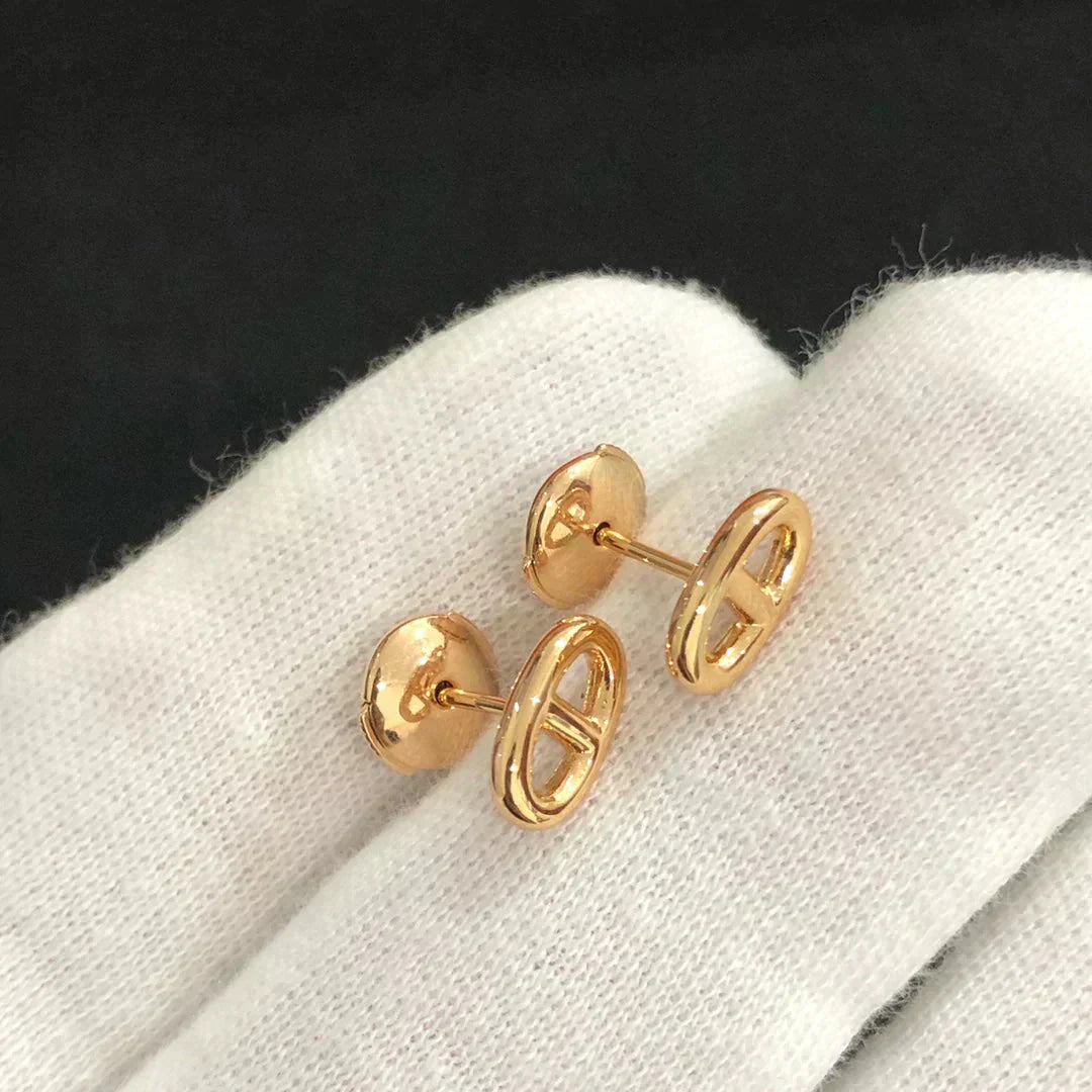 Pomuse CHAINE KLEINE OHRRINGE GOLD UND SILBER
