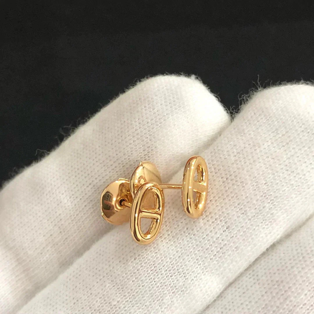Pomuse CHAINE KLEINE OHRRINGE GOLD UND SILBER