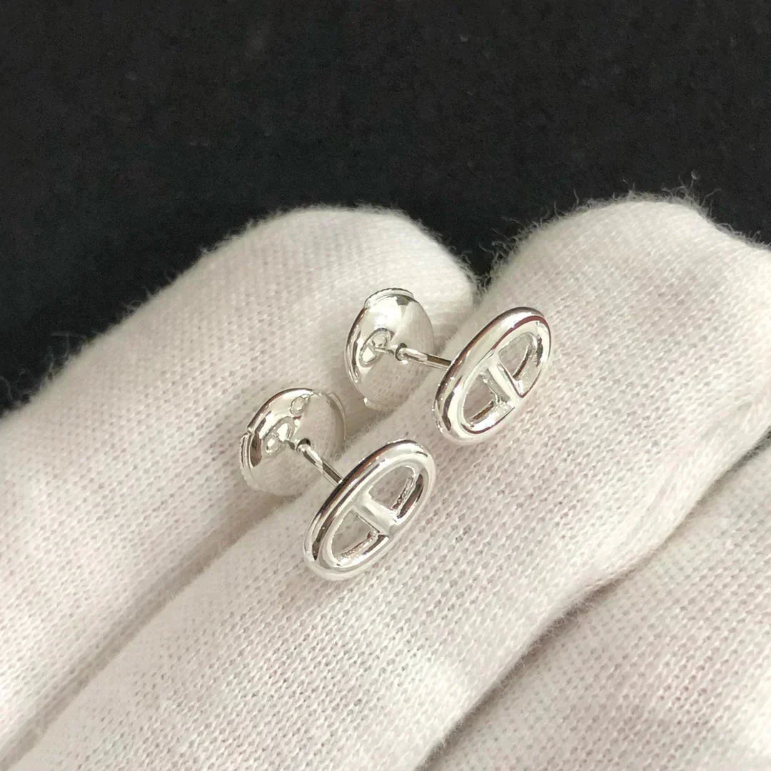 Pomuse CHAINE KLEINE OHRRINGE GOLD UND SILBER