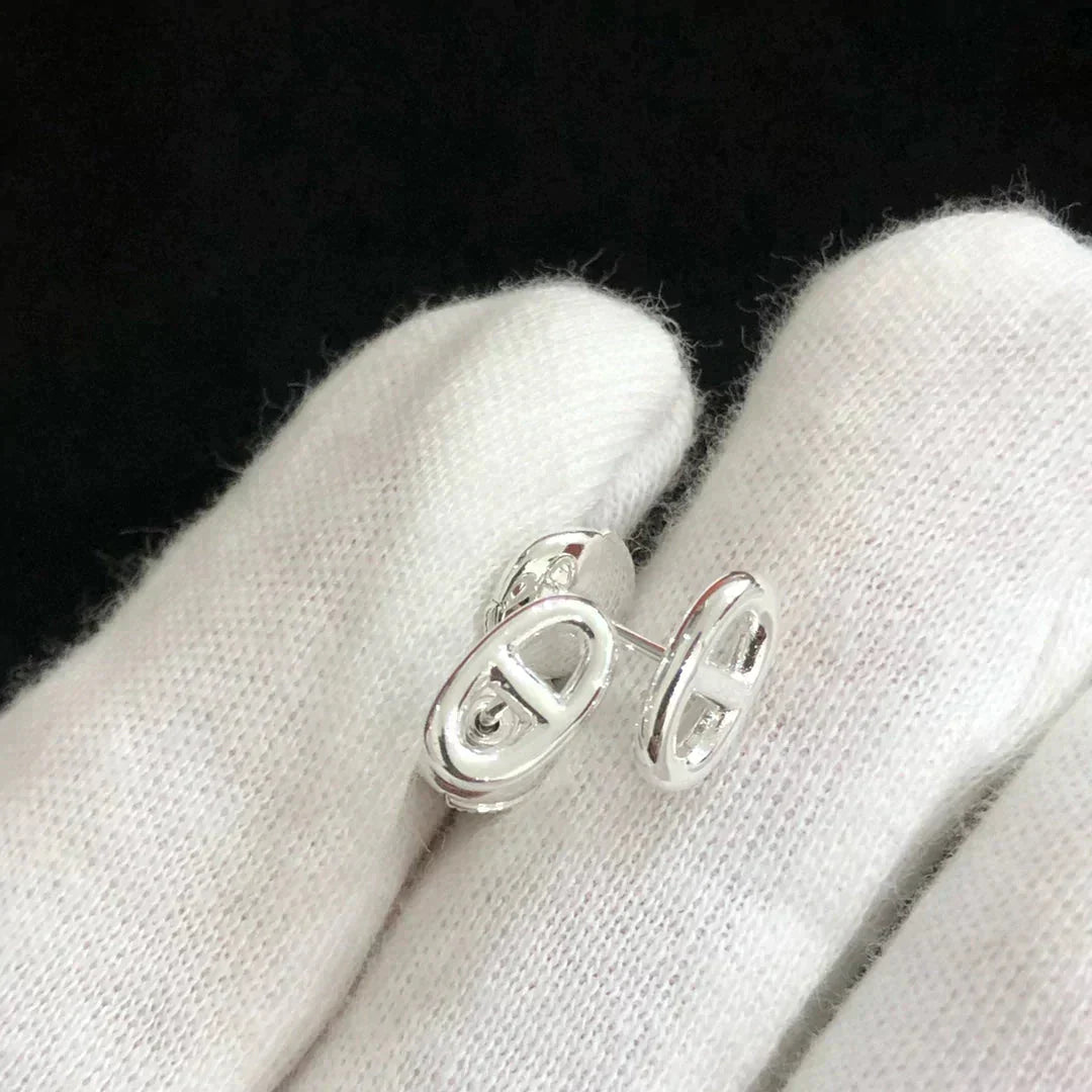 Pomuse CHAINE KLEINE OHRRINGE GOLD UND SILBER