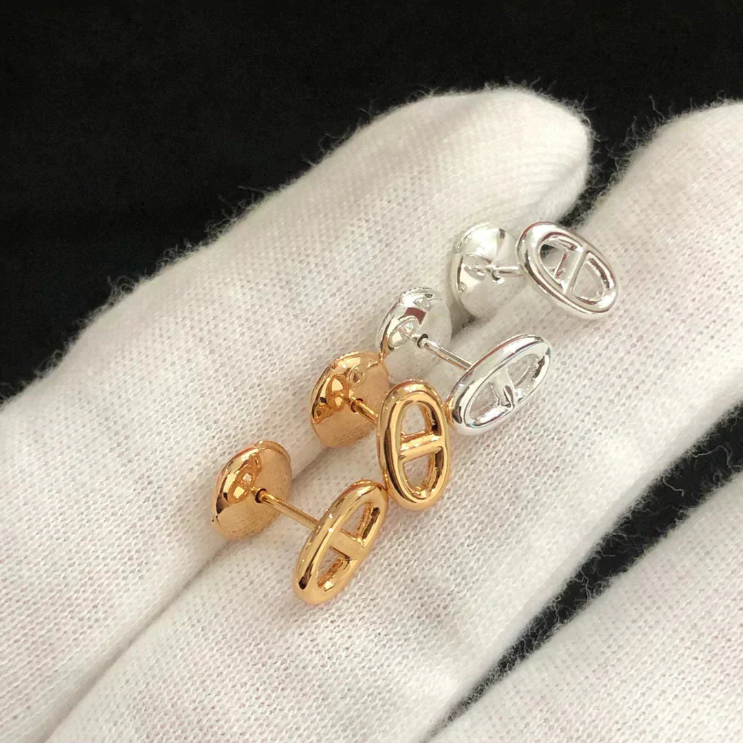 Pomuse CHAINE KLEINE OHRRINGE GOLD UND SILBER