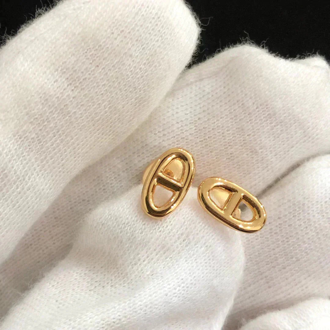 Pomuse CHAINE KLEINE OHRRINGE GOLD UND SILBER