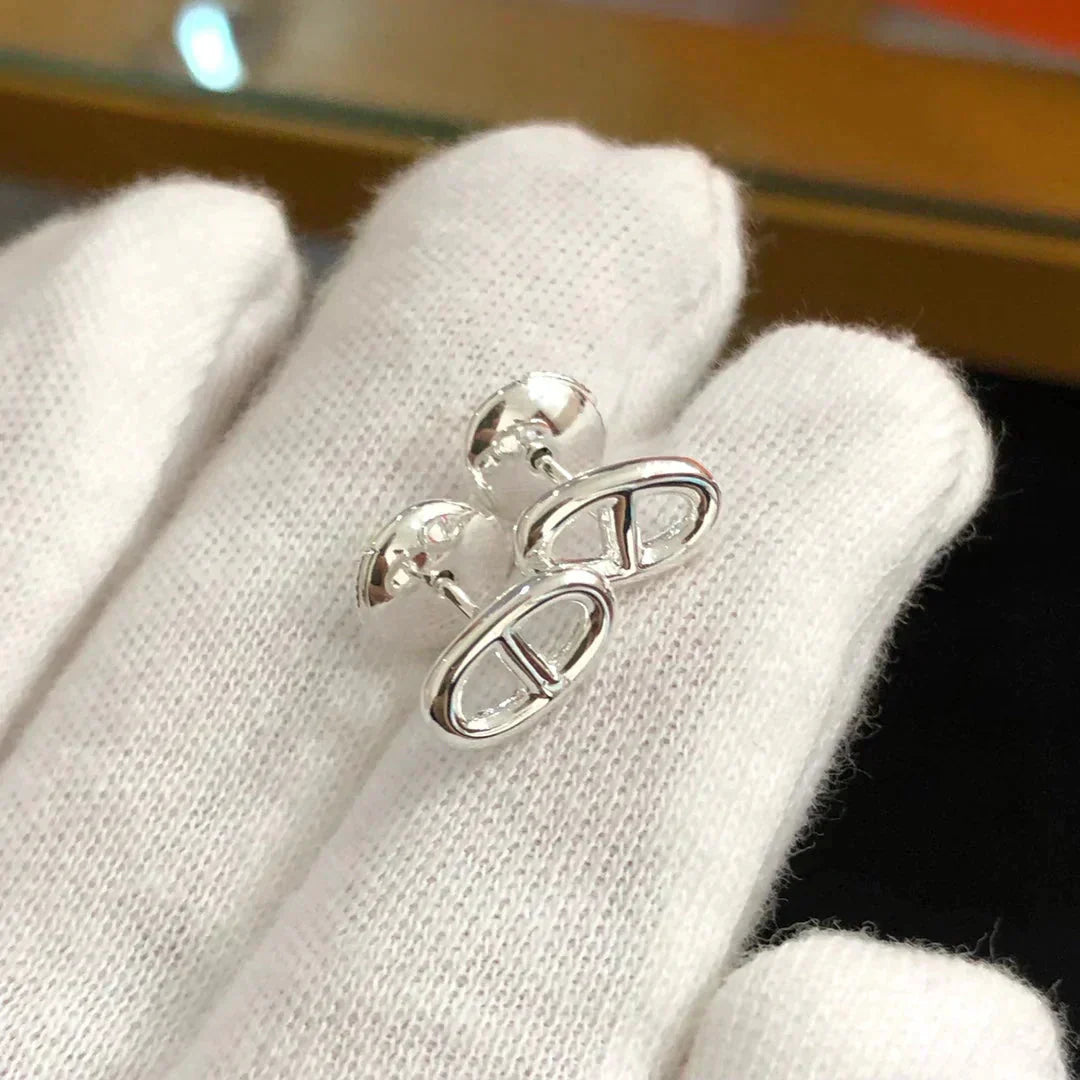 Pomuse CHAINE KLEINE OHRRINGE GOLD UND SILBER