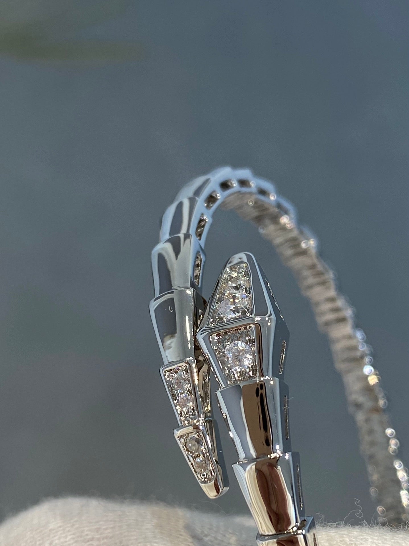 Pomuse SERPENTI ARMBAND DIAMANTEN SILBER