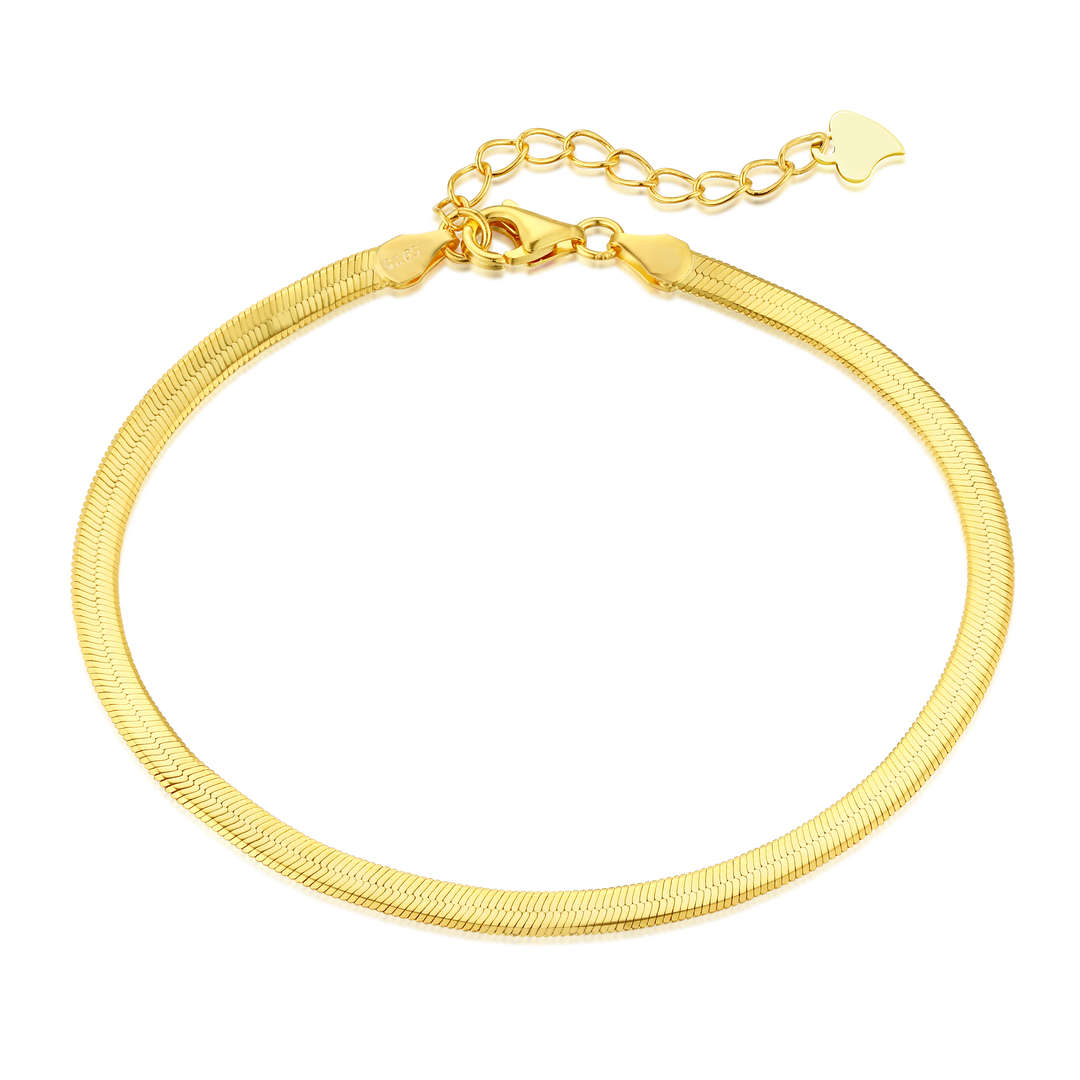 Pomuse Flat Snake Bone Chain Blade Necklace