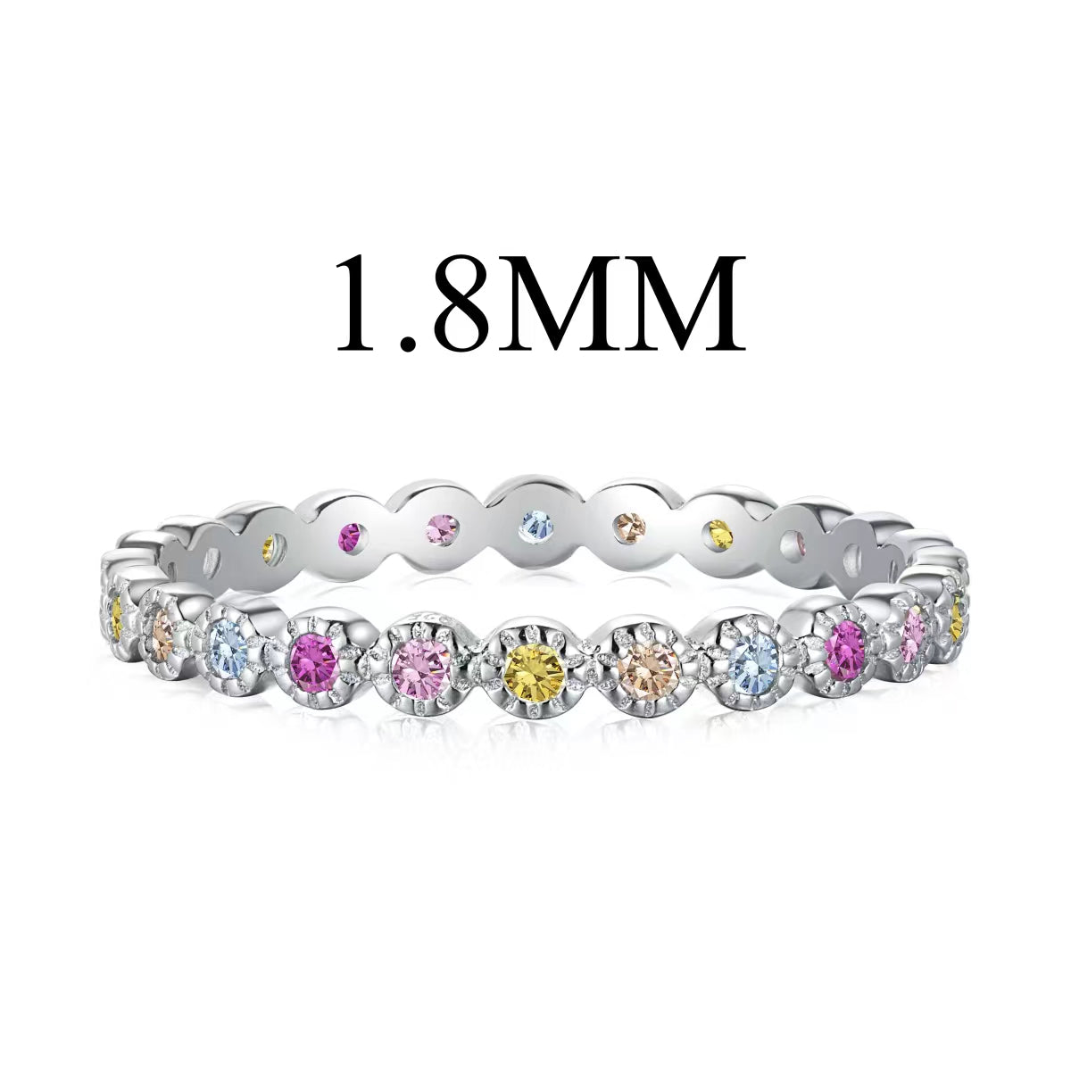 Pomuse Unique Scintillating Round Cut Daily Ring
