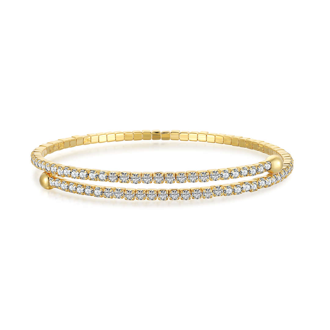 Pomuse Row of Diamonds Round Fashion Bracelet