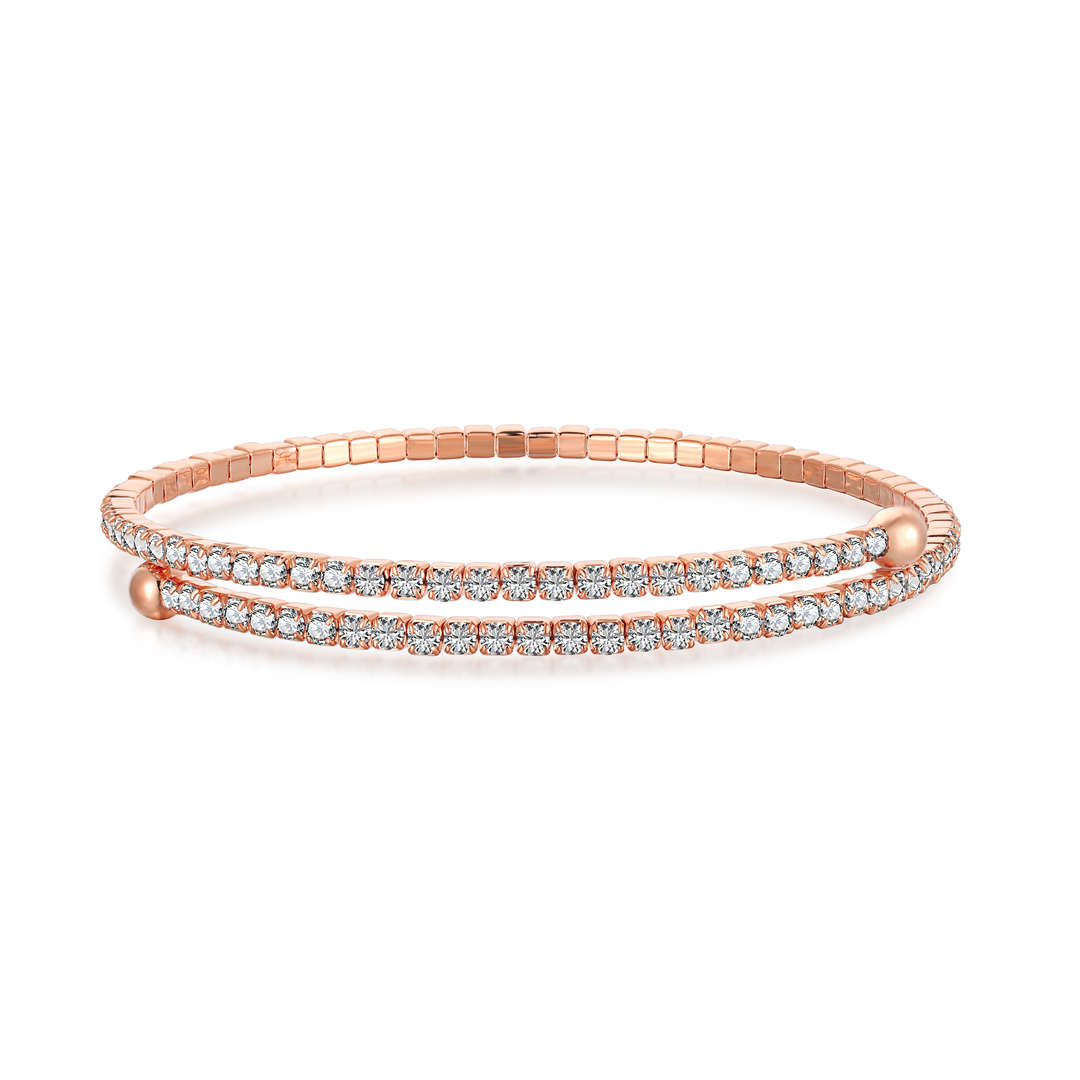 Pomuse Row of Diamonds Round Fashion Bracelet