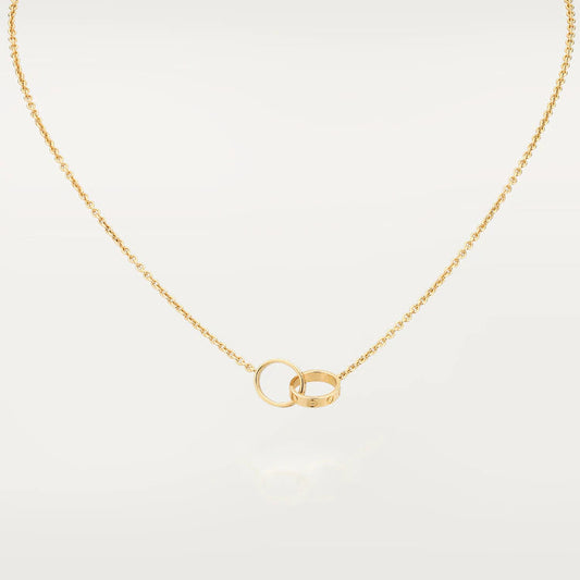 Pomuse LOVE HALSKETTE DOPPELRING GOLD