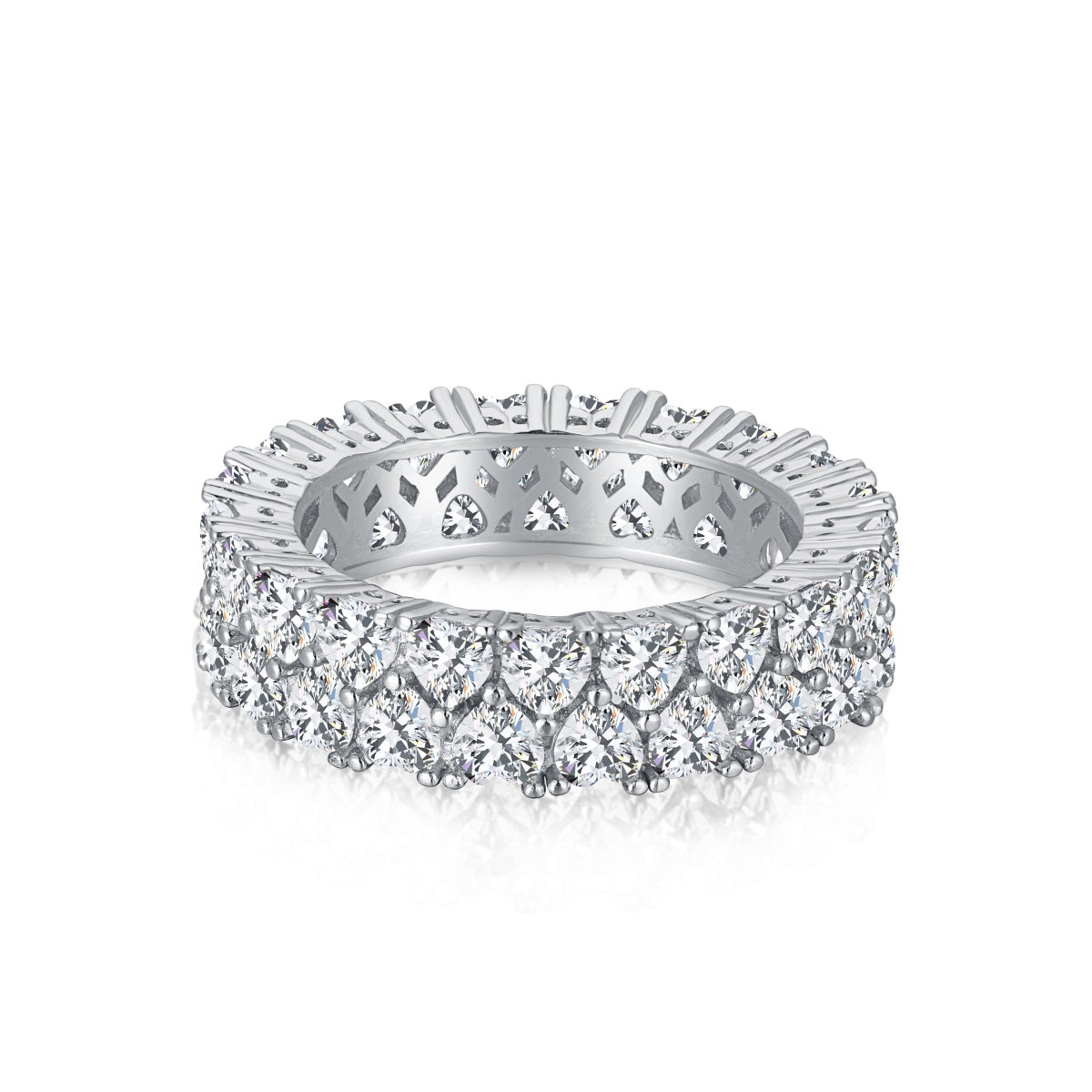 Pomuse Sparkling Full Heart Ring